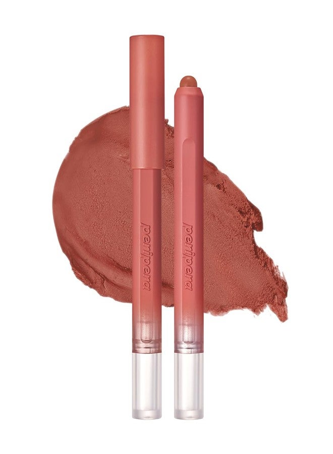 أحمر شفاه Peripera Slip On My Lip، 10 ألوان، لامع يدوم طويلاً، قلم تحديد شفاه أنيق، يدوم طويلاً، ساتان، مطفي، شفاه كورية متألقة، جمال كوري (M06 LONG TIME NO SEE، مقاس واحد) - Image 1